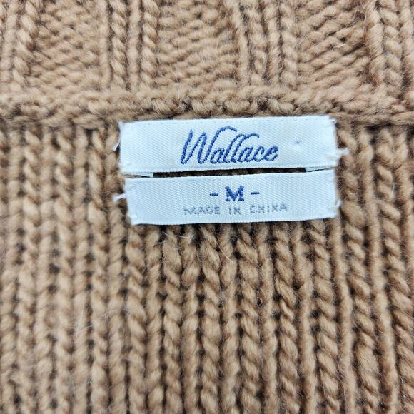 J Crew Wallace Sweater Medium Brown Wool Blend Oversize Boxy Crewneck Casual Y2k - Picture 3 of 16